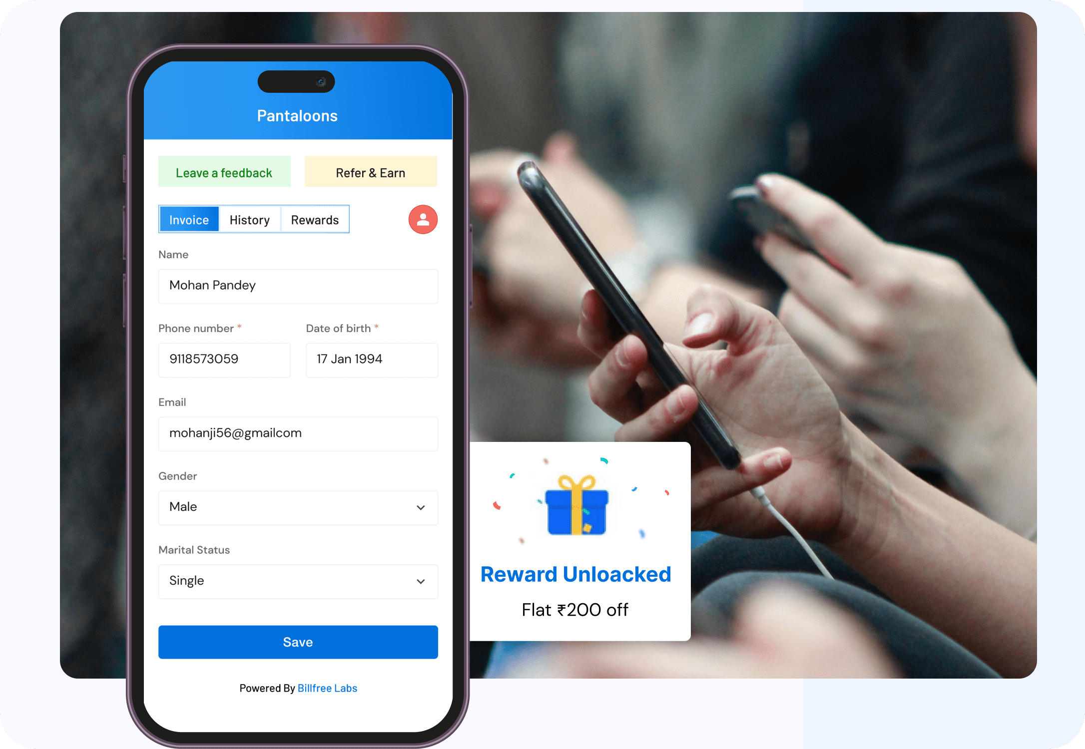 Nudge customers to complete their profiles